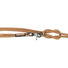 BE NORDIC Verlängerungs-Rundleine aus Leder, XS-L: 2,00 m/ 8 mm, braun